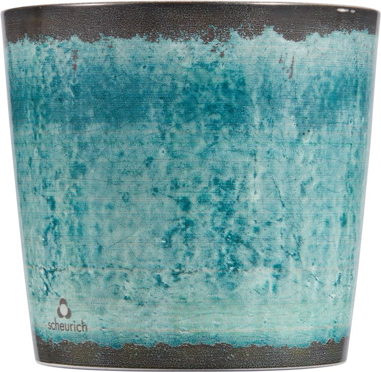 Ghiveci, rotund albastru Glaze, 13 cm  Scheurich