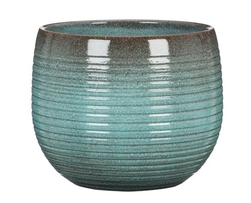 Ghiveci, rotund verde, 16 cm  Scheurich