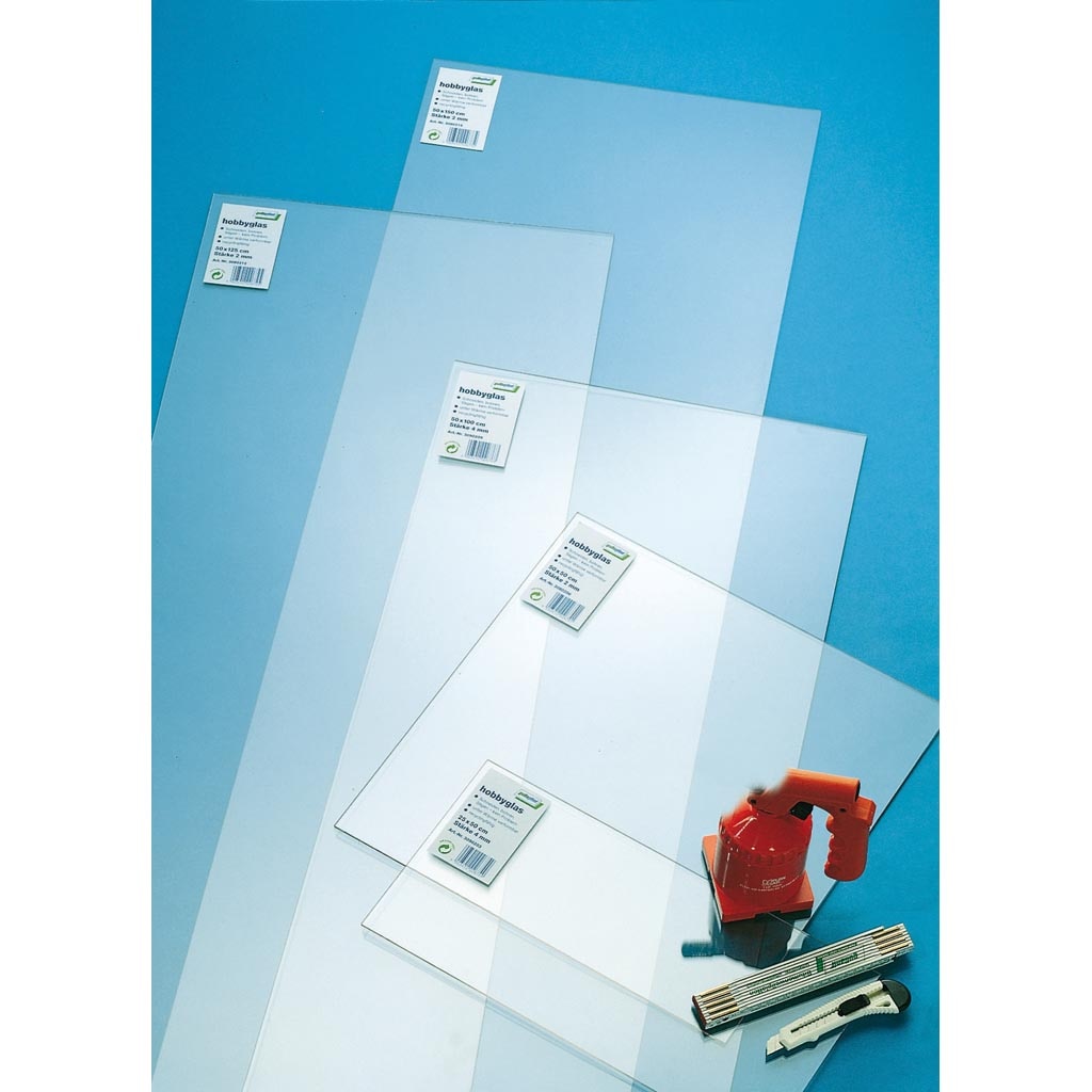 Geam sintetic, 2 x 250 x 500 mm, transparent  Gutta Hobbyglass