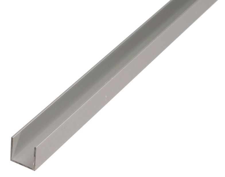 Profil U aluminiu eloxat, 12 x 10 mm, 2 m
