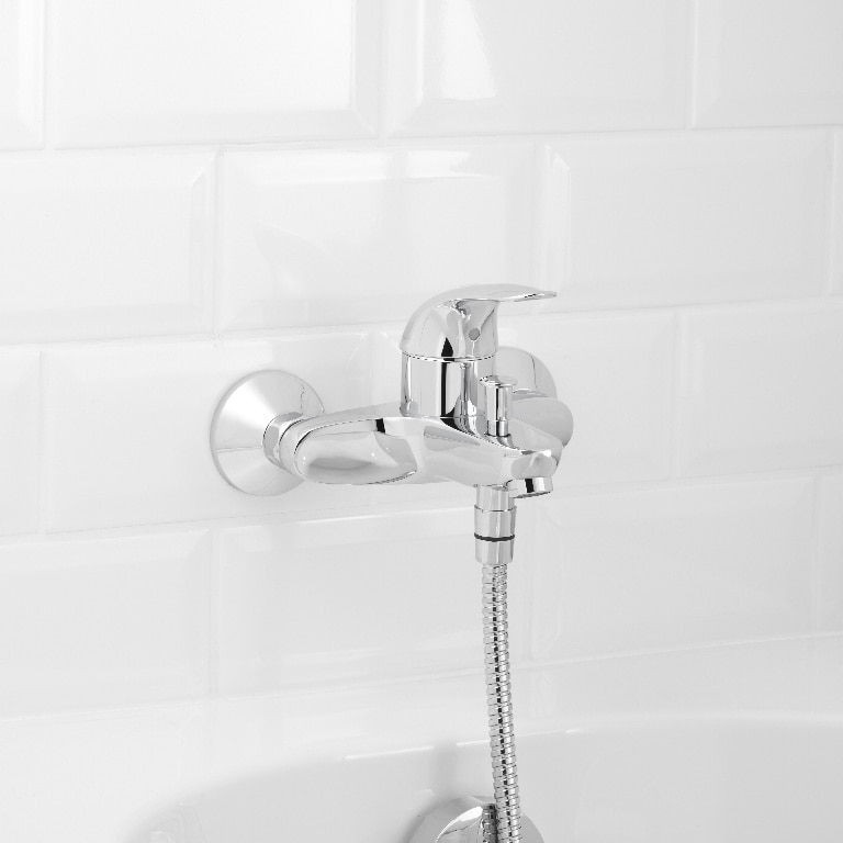 Baterie cada/dus, argintiu, monocomanda, contemporan • Grohe Swift
