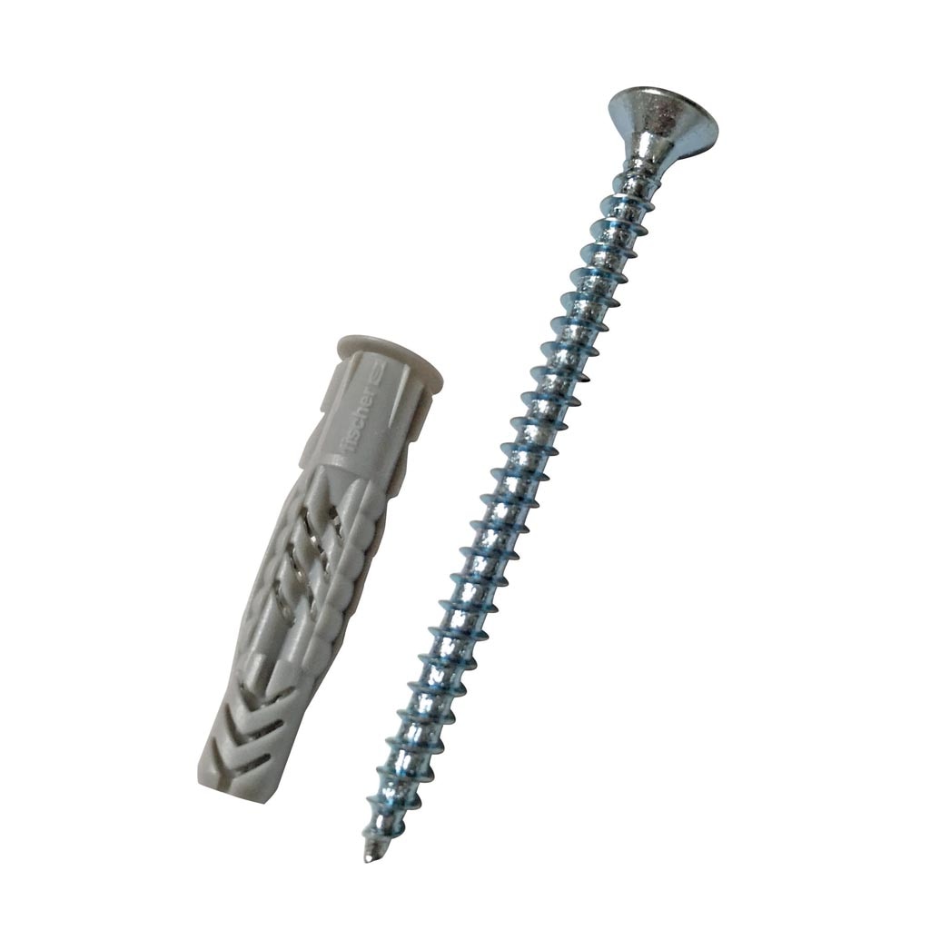 Diblu universal surub FISCHER UX 6 x 50 R, 6 x 50 mm, 10 buc, nailon, gri