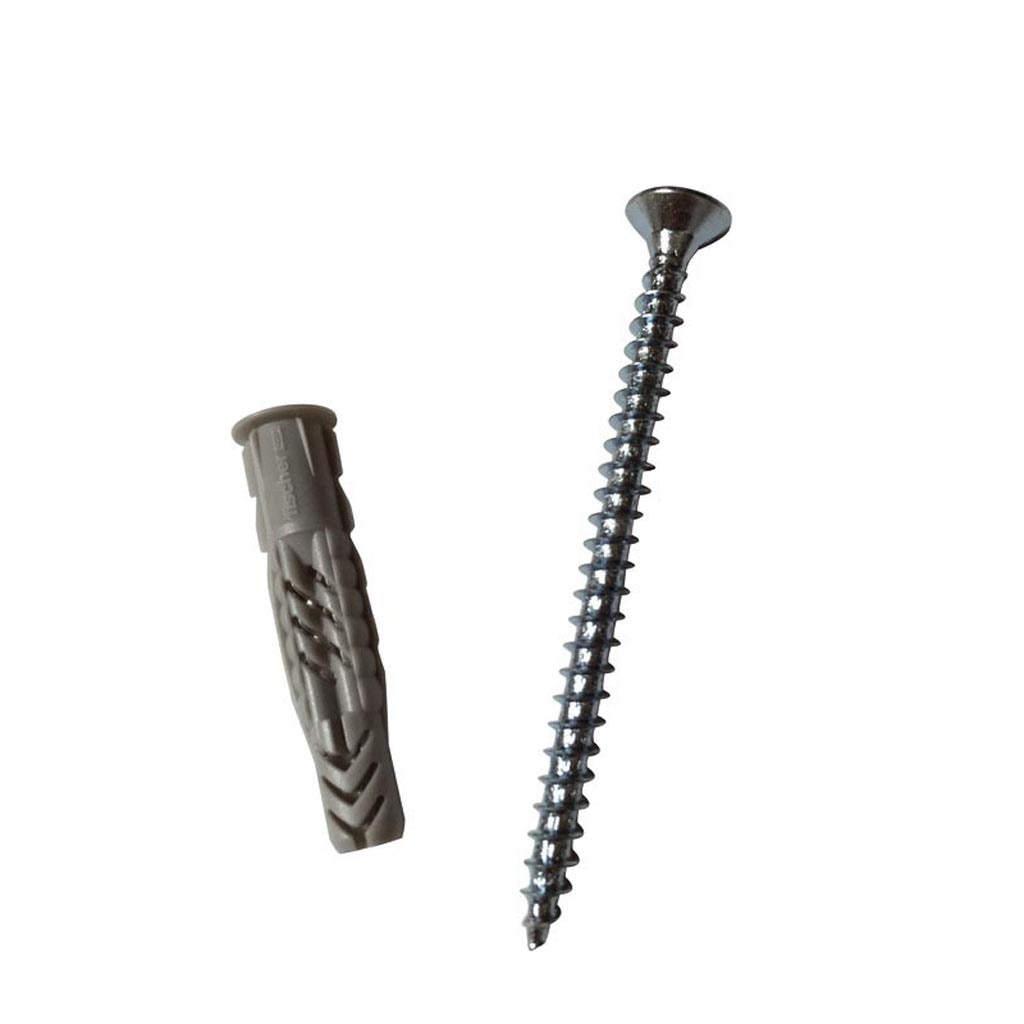 Diblu universal cu guler si surub, 8 x 50 mm, 5 bucati 