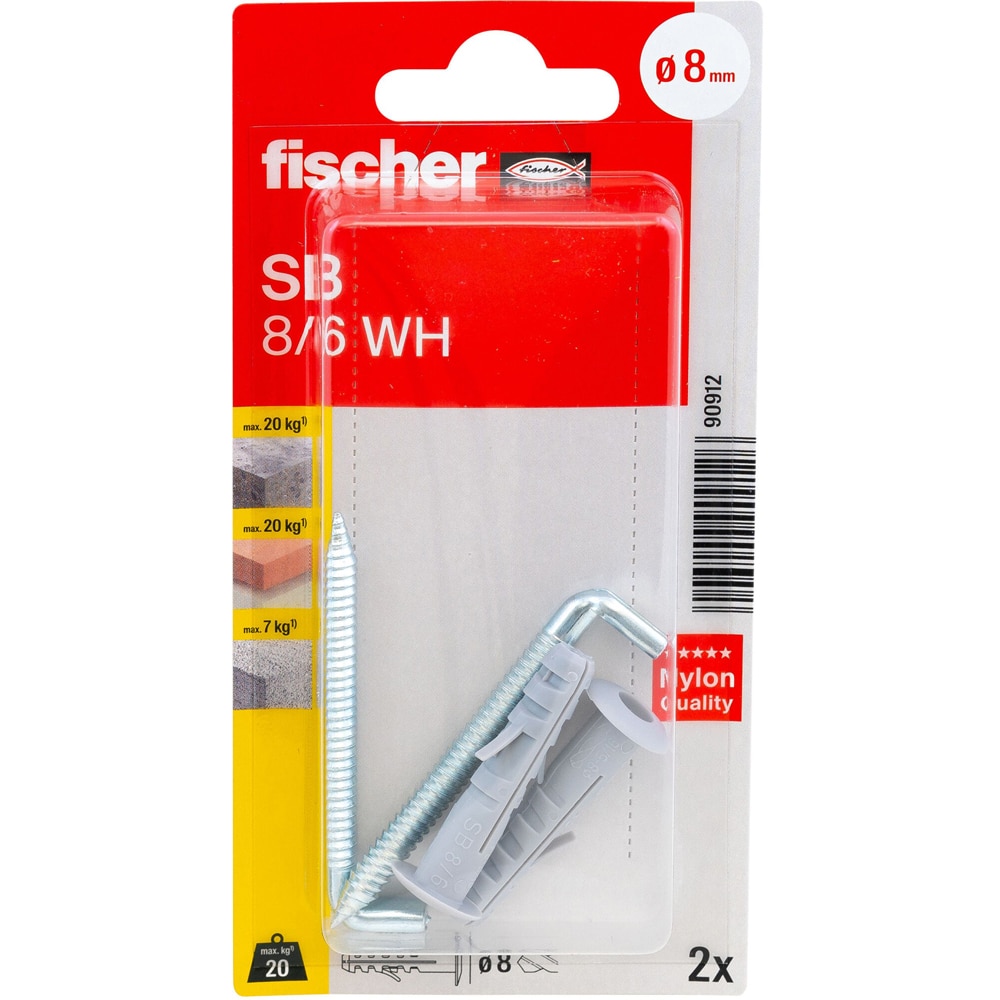 Surub cu diblu universal FISCHER SB, 8 x 65mm, 2buc