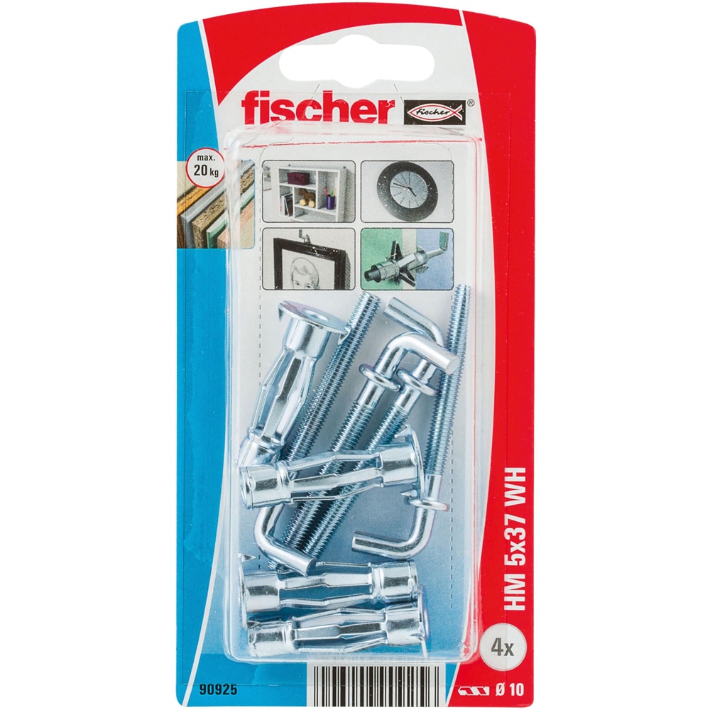 Surub cu diblu gips FISCHER HM, 8 x 37mm, 4buc