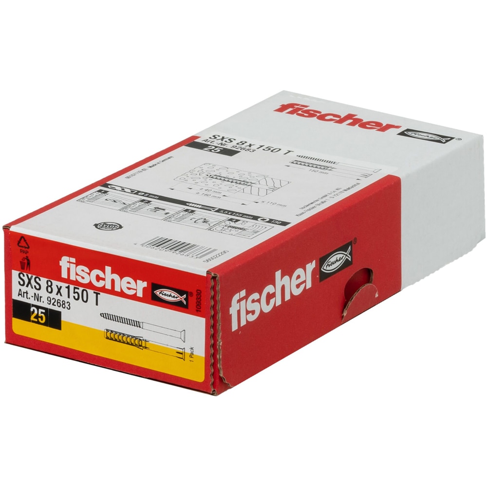 Surub cu diblu beton FISCHER SXS, 8 x 155mm, 25buc