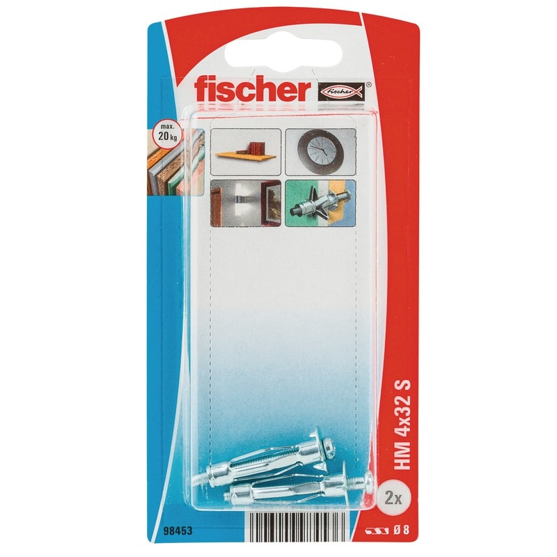 Ancora gips carton, HM 4 x 33 mm, 2 bucati 