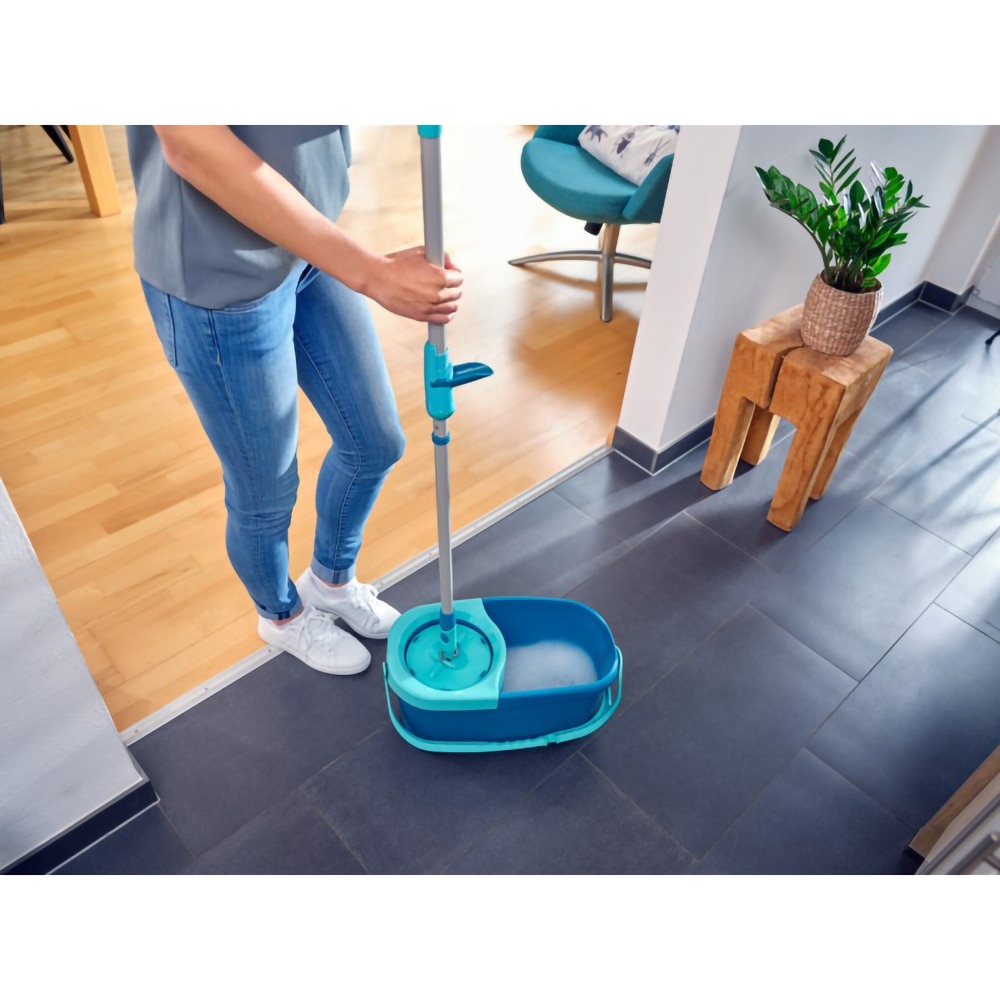 Set galeata cu storcator + mop + maner LEIFHEIT Clean Twist Ergo, turcoaz