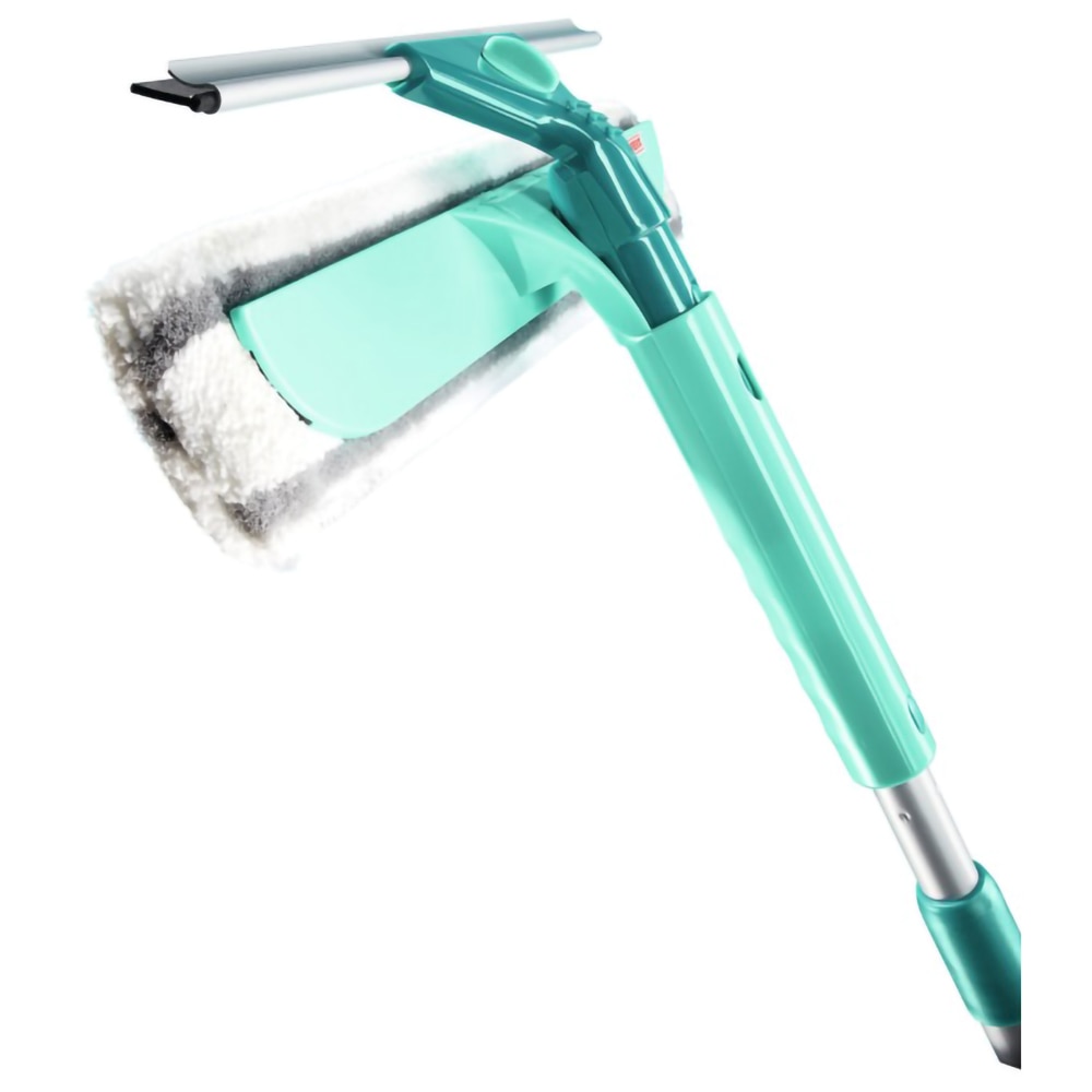 Stergator geamuri cu maner telescopic LEIFHEIT Classic Window, 100-155 cm, turcoaz
