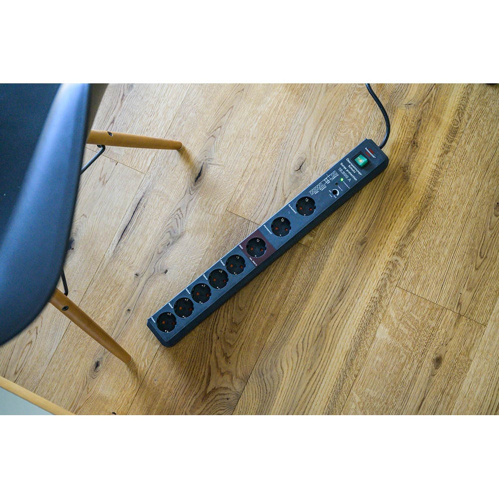 Prelungitor BRENNENSTUHL Secure Tec, 8 prize, 3m, antracit