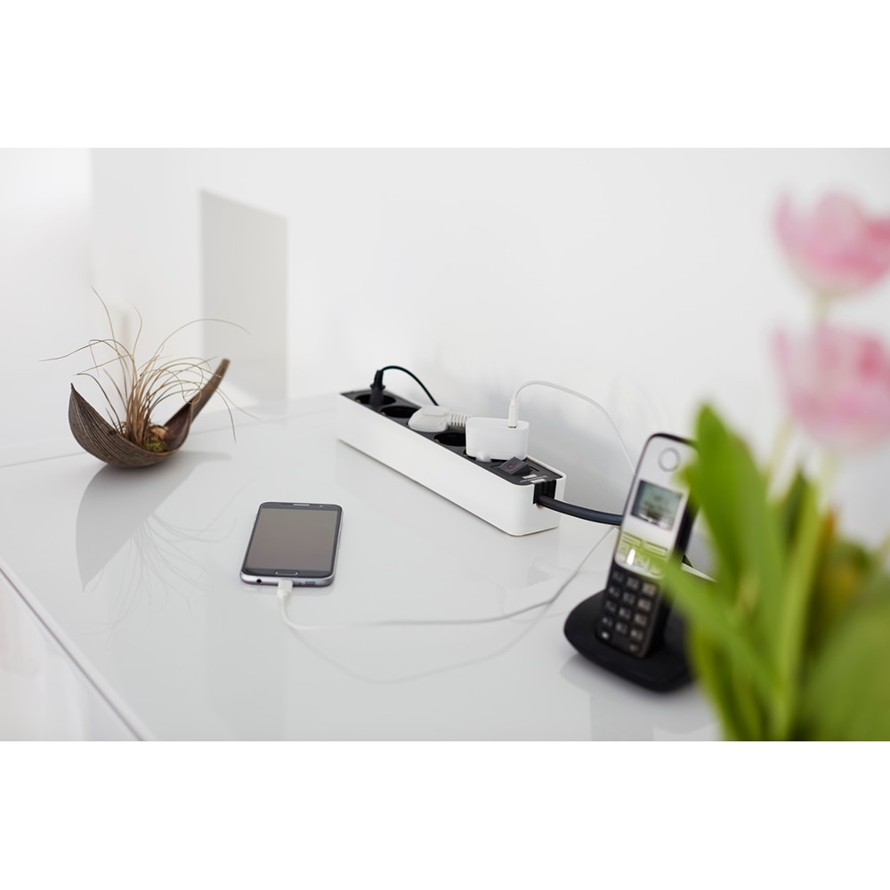 Prelungitor BRENNENSTUHL Ecolor, 5 prize, 1.5m, alb