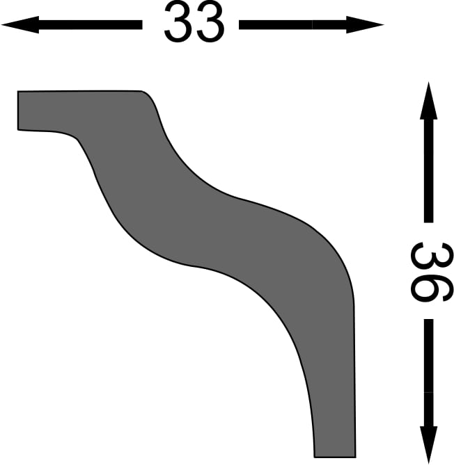 Bagheta Decorativa Pwx06 3,3X200Cm, 12Mm  Decosa