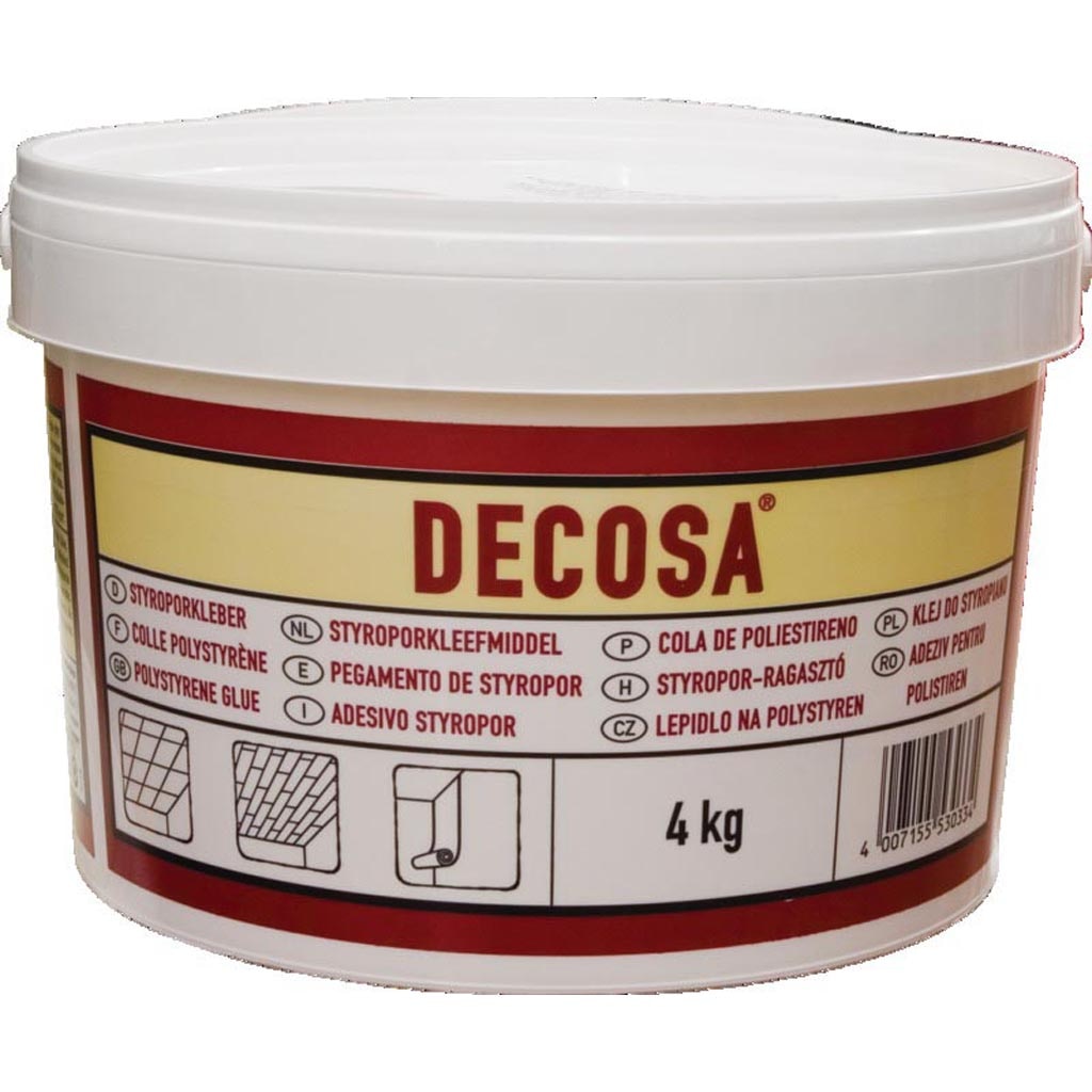 Adeziv pentru polistiren si termoizolatii, transparent, 4 kg  Decosa