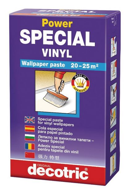 Adeziv pentru tapet vlies, alb, 200 g • Decotric Power