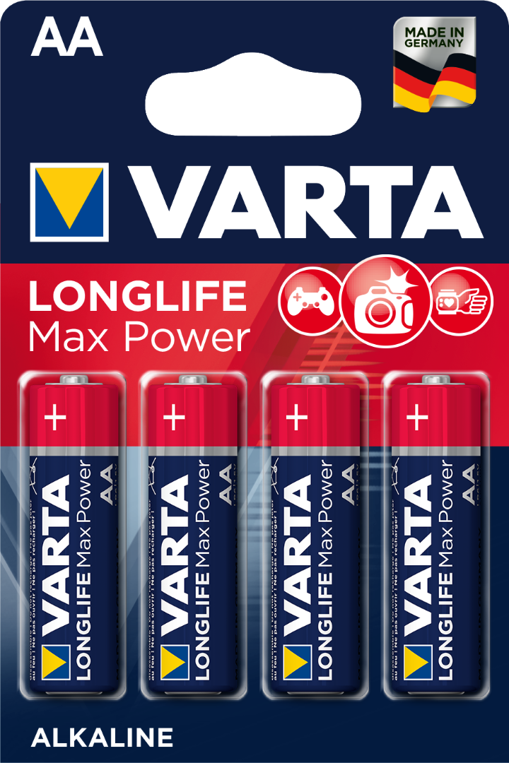 Set 4 baterii alcaline AA  Varta Max Power