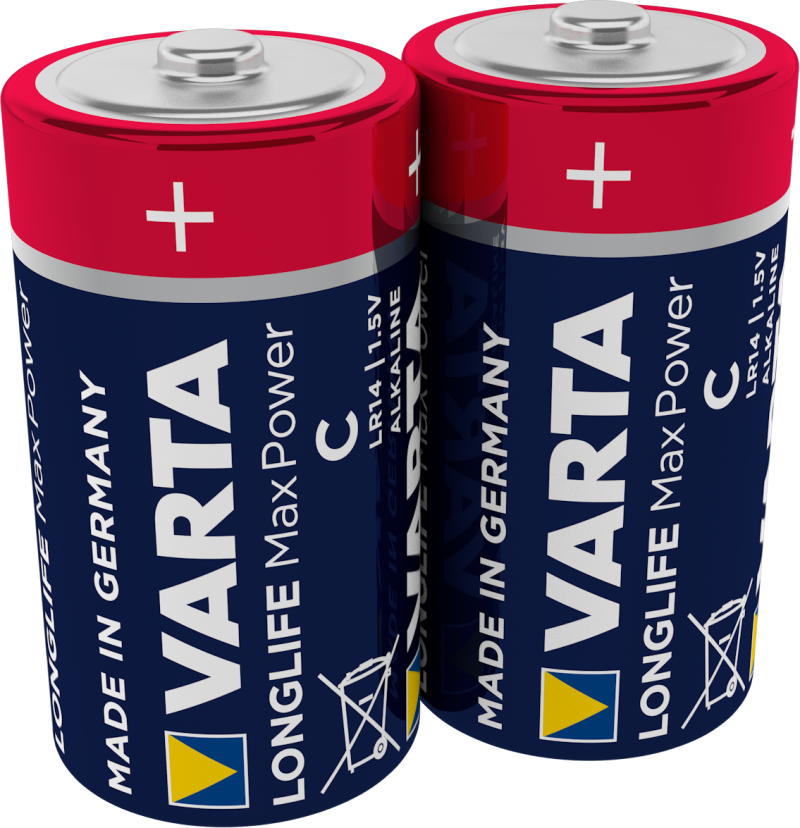 Set 2 baterii alcaline C LR14, 7800mAh  Varta
