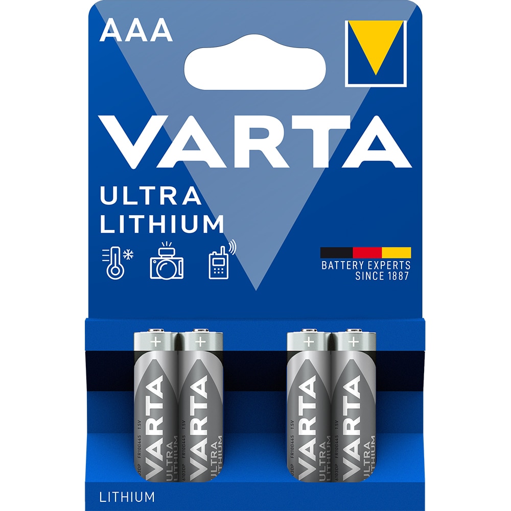 Baterie Lithium VARTA, AAA, 4 bucati