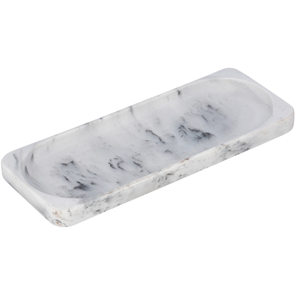 Etajera baie tip raft WENKO Desio, 30 cm, alb-gri