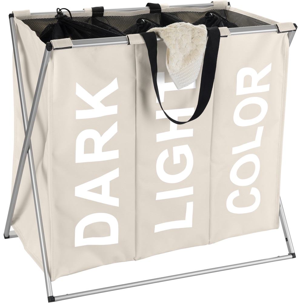 Cos rufe WENKO Trio, poliester/aluminiu, 129 l, bej