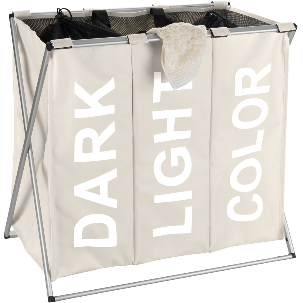 Cos rufe WENKO Trio, poliester/aluminiu, 129 l, bej