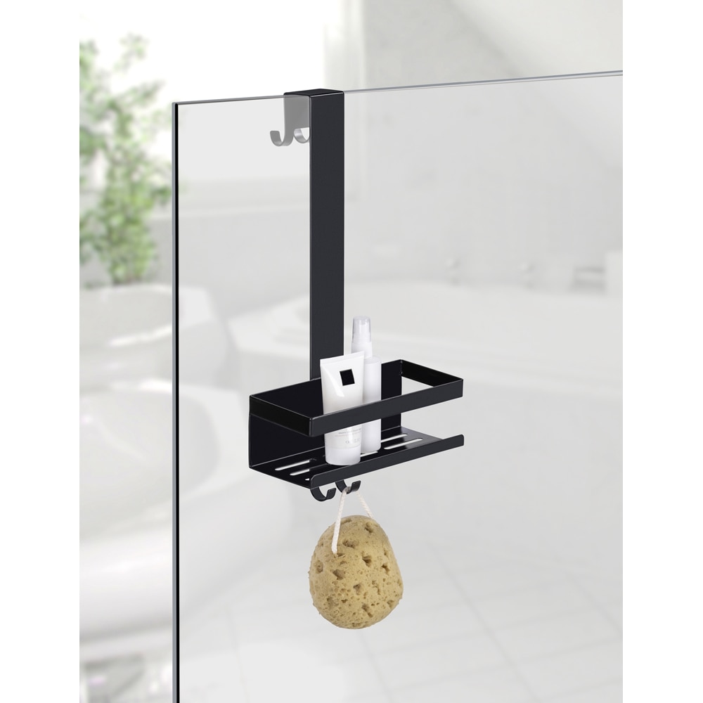 Etajera baie WENKO Bribano Uno, inox, 23 cm, negru