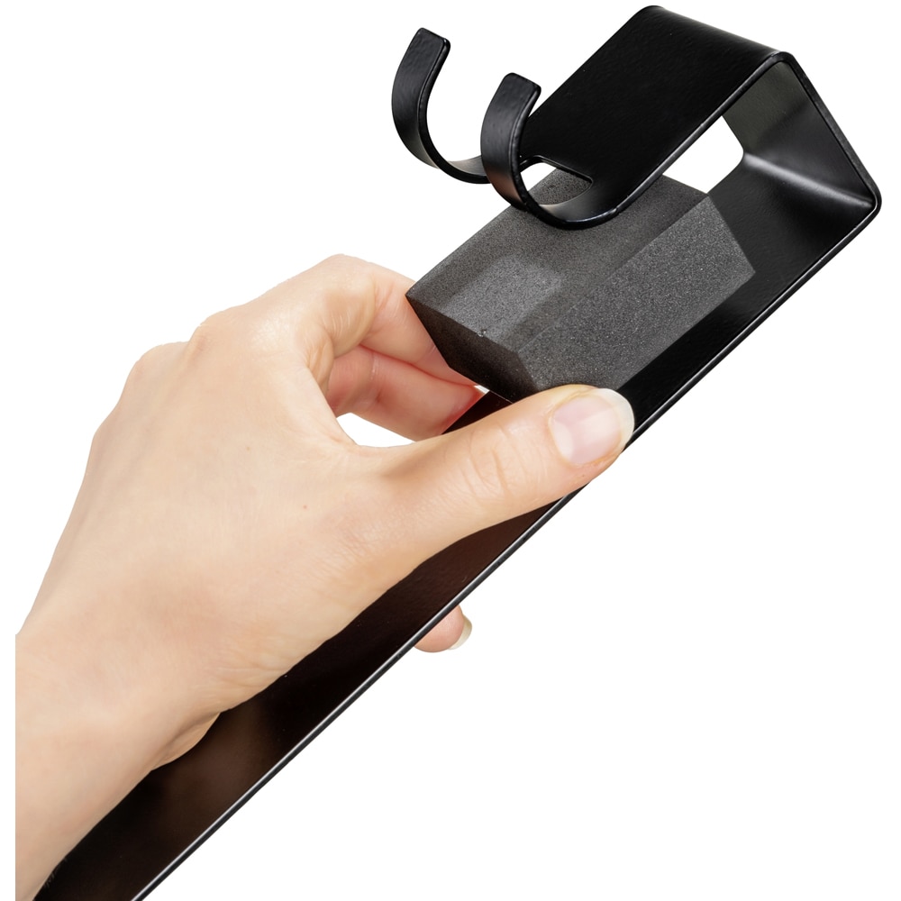 Etajera baie WENKO Bribano Uno, inox, 23 cm, negru