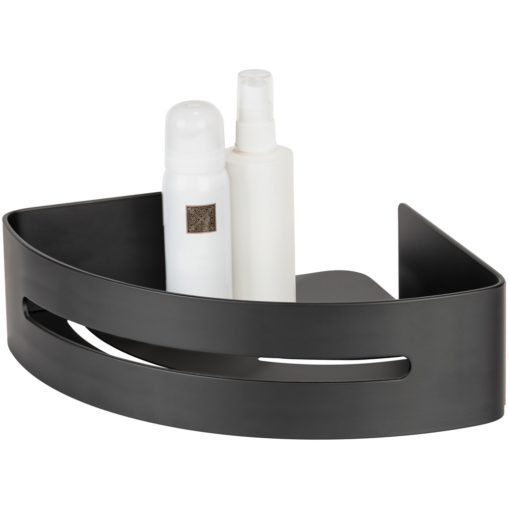 Raft de colt WENKO Bivio, aluminiu, 30.5 cm, negru