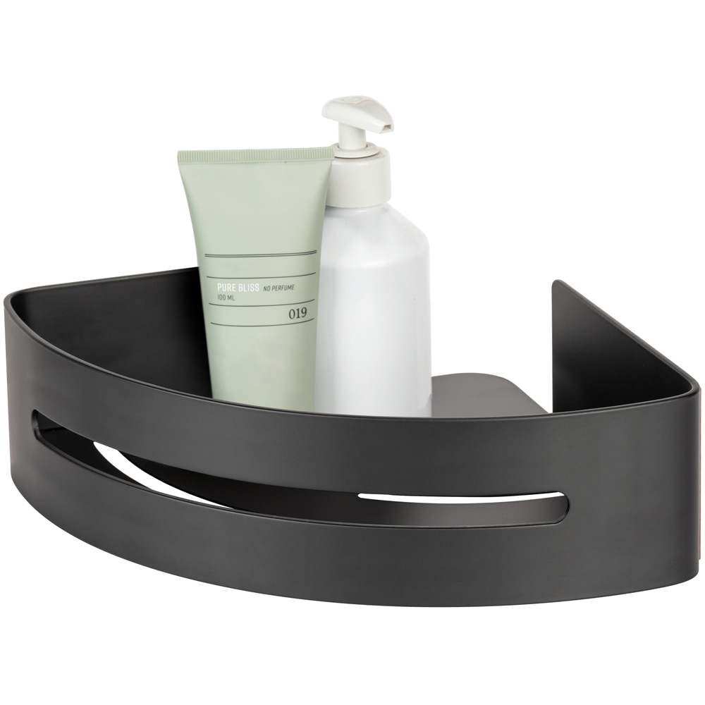 Raft de colt WENKO Bivio, aluminiu, 30.5 cm, negru