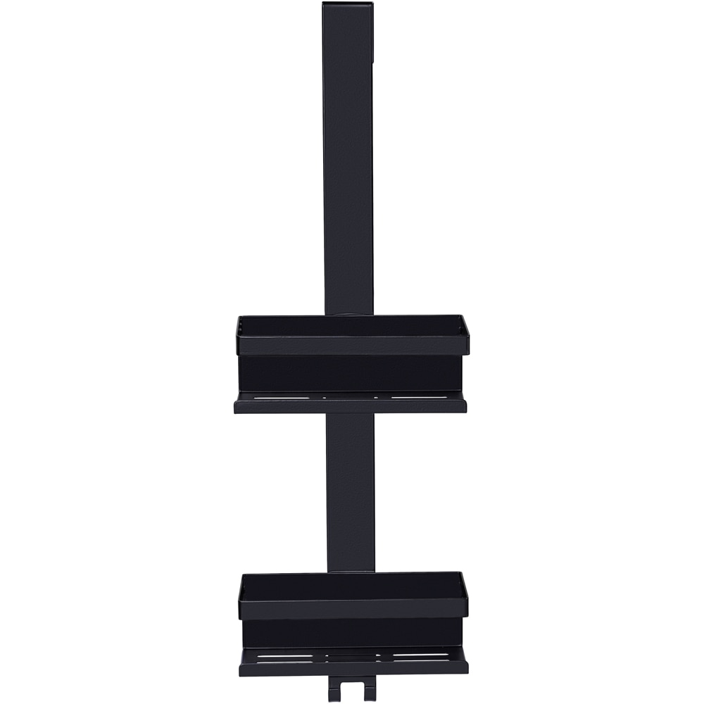 Etajera baie WENKO Bribano Duo, 2 polite, inox, 23 cm, negru