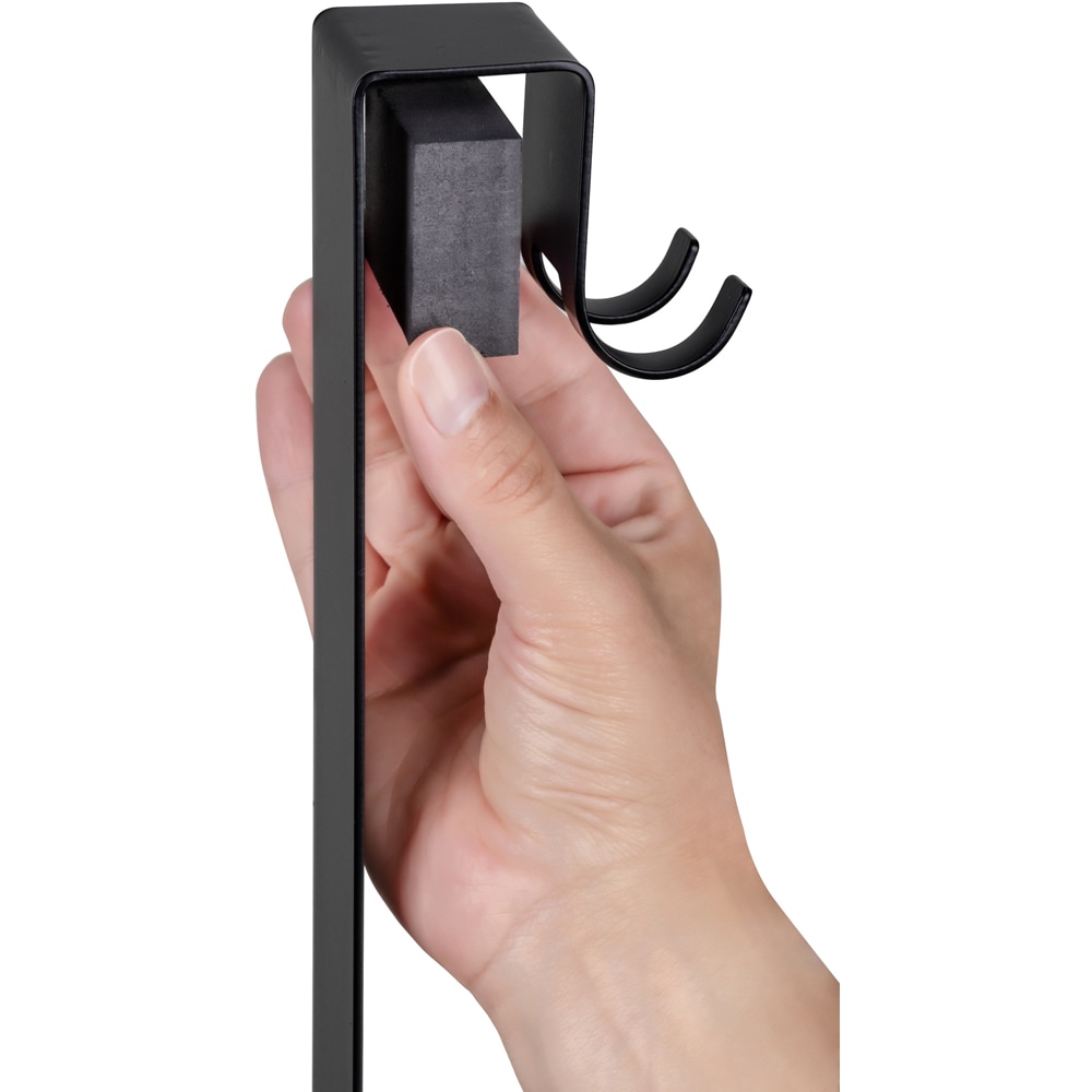 Etajera baie WENKO Bribano Duo, 2 polite, inox, 23 cm, negru