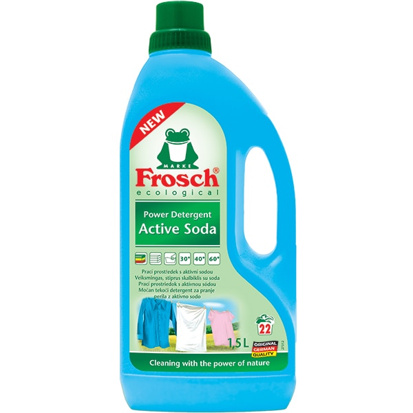 Detergent lichid ecologic FROSCH, Active Soda, 1.5 l, 22 spalari
