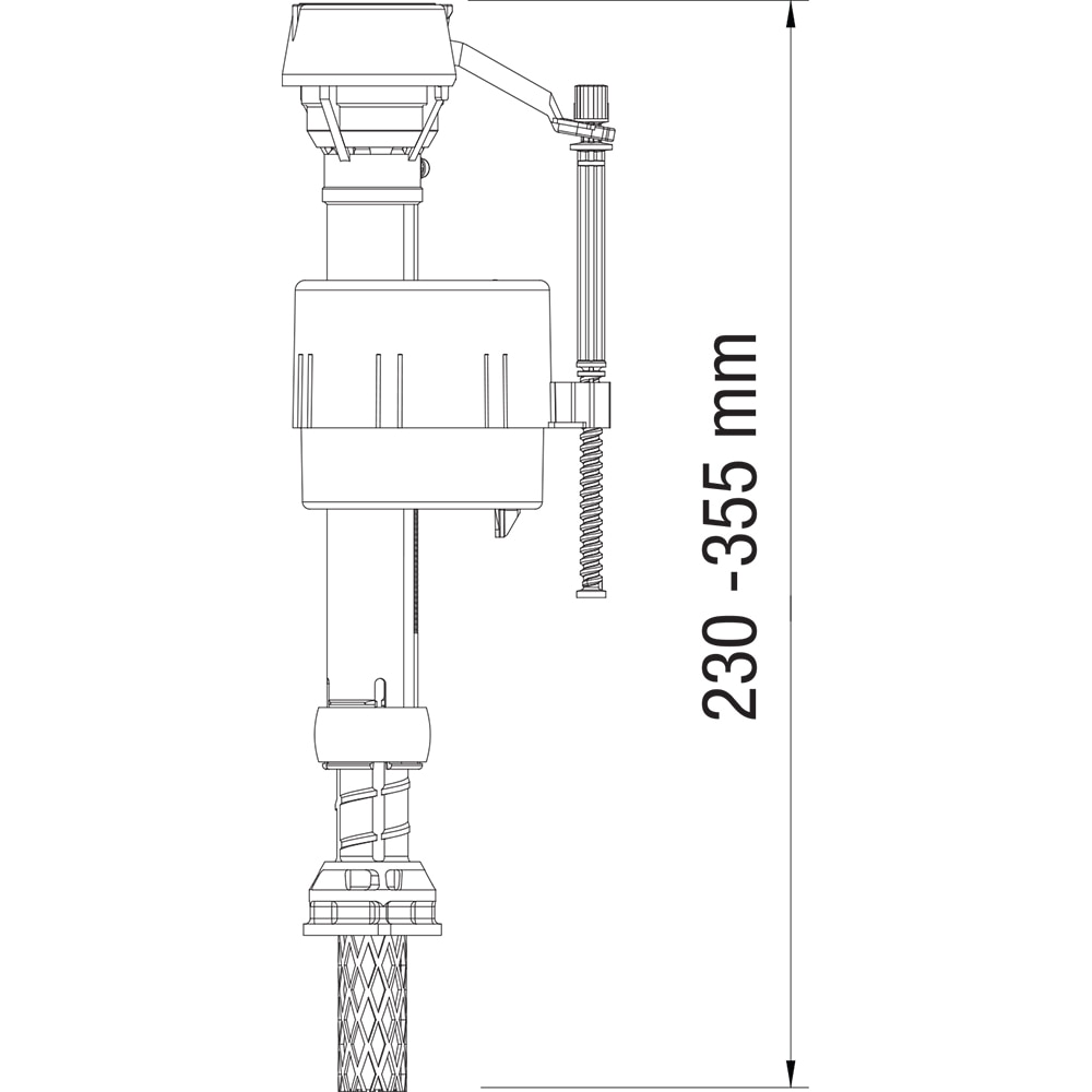 Mecanism de umplere WC FLUIDMASTER 400E-025-P25, inaltime reglabila, racord 3/8"