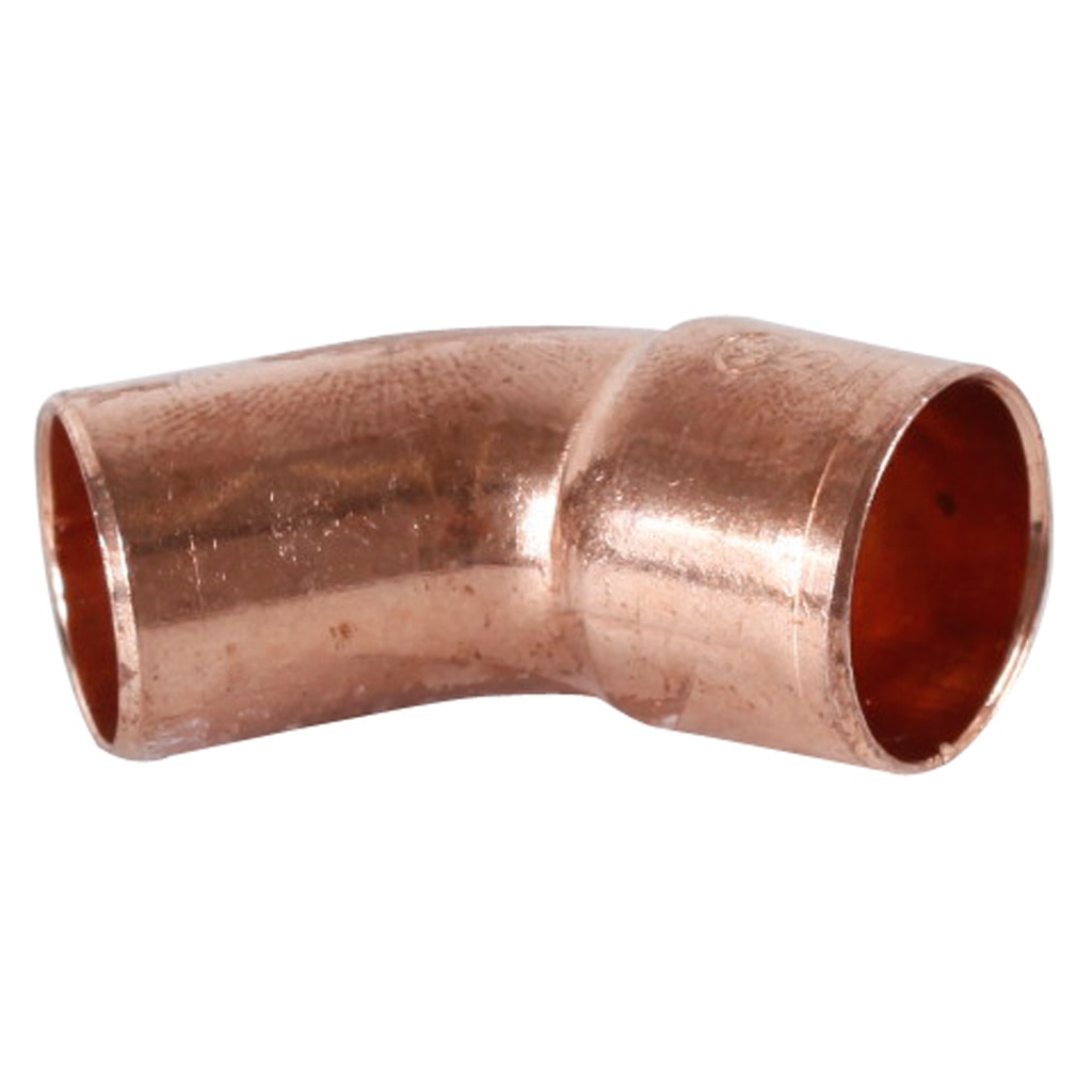 Cot cupru, unghi 45 grade, interior-exterior, diametru 28 mm