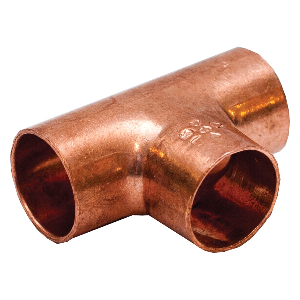 Teu cupru, egal, interior - interior, diametru 22 mm