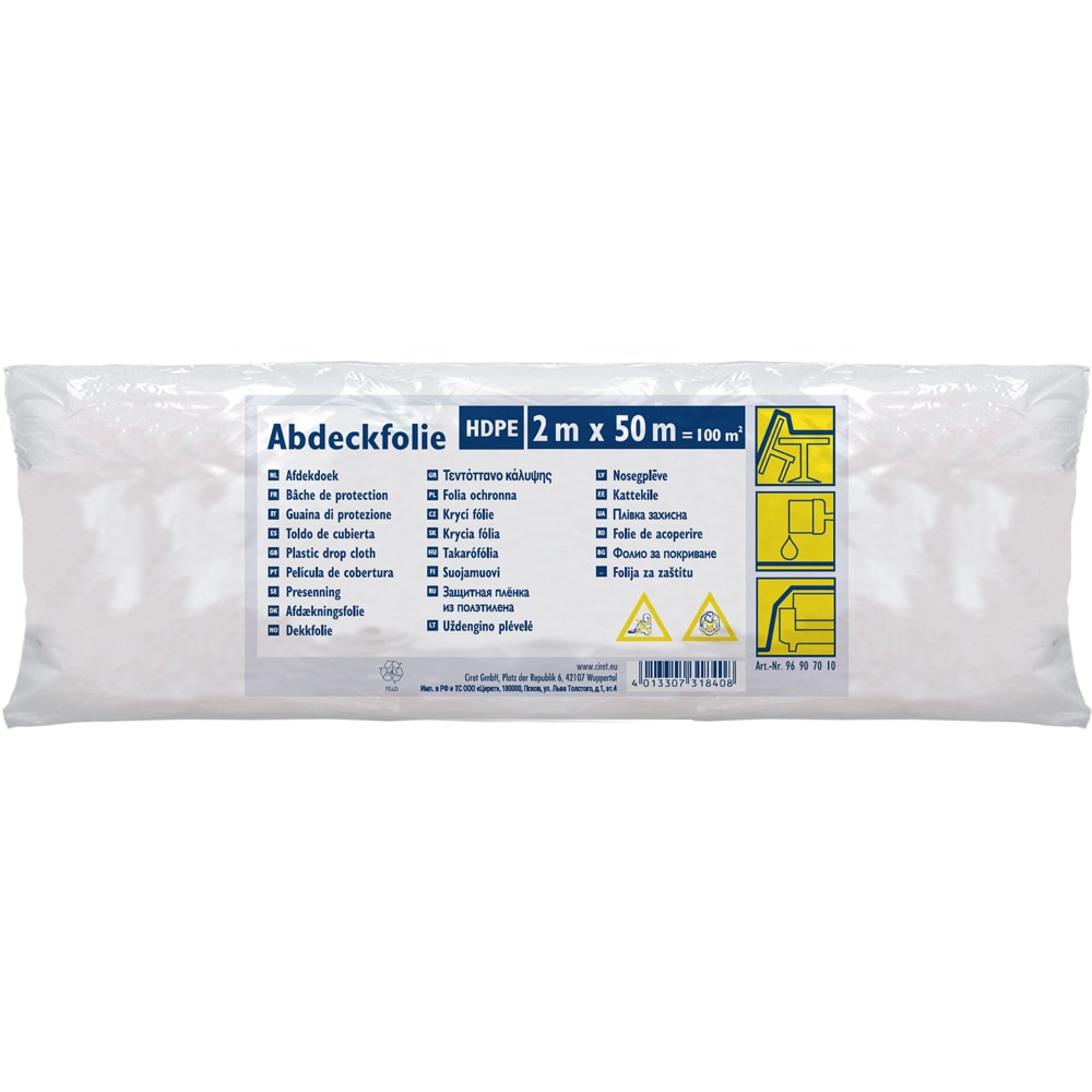 Folie protectie COLOR EXPERT, 4 x 50 m, grosime 0.007mm, 100mp