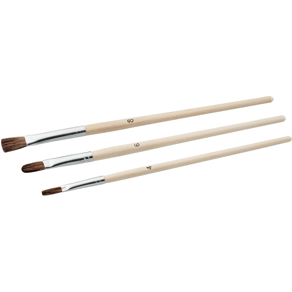 Set 3 pensule pentru retusare COLOR EXPERT, fir de ponei, nr. 4/6/8