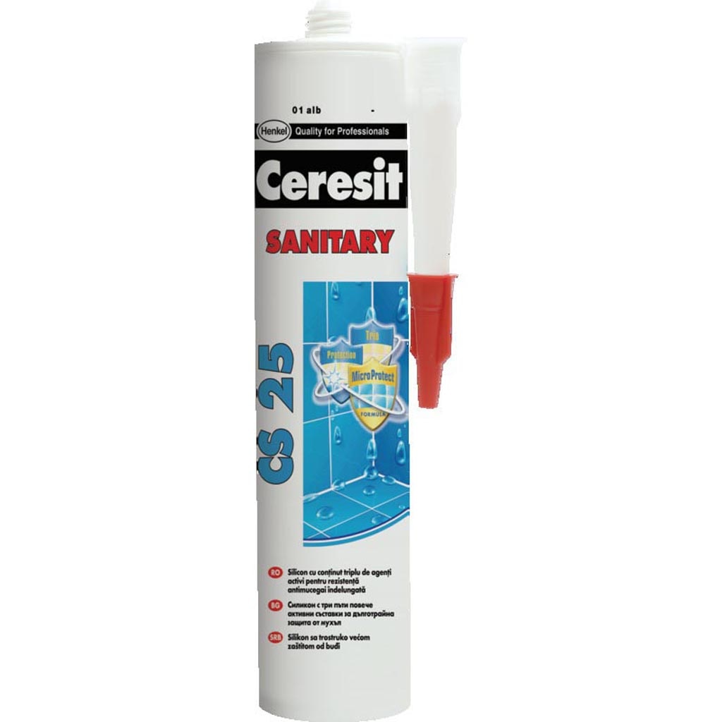 Silicon sanitar CERESIT CS 25, alb, 280 ml