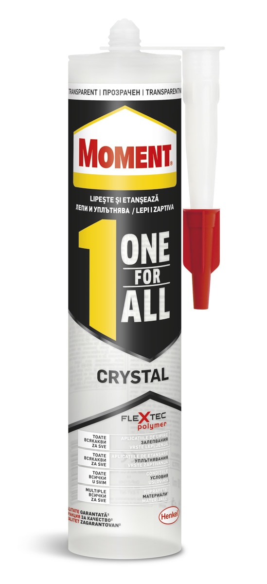 Adeziv universal, transparent, 290 g   Moment One For All Crystal