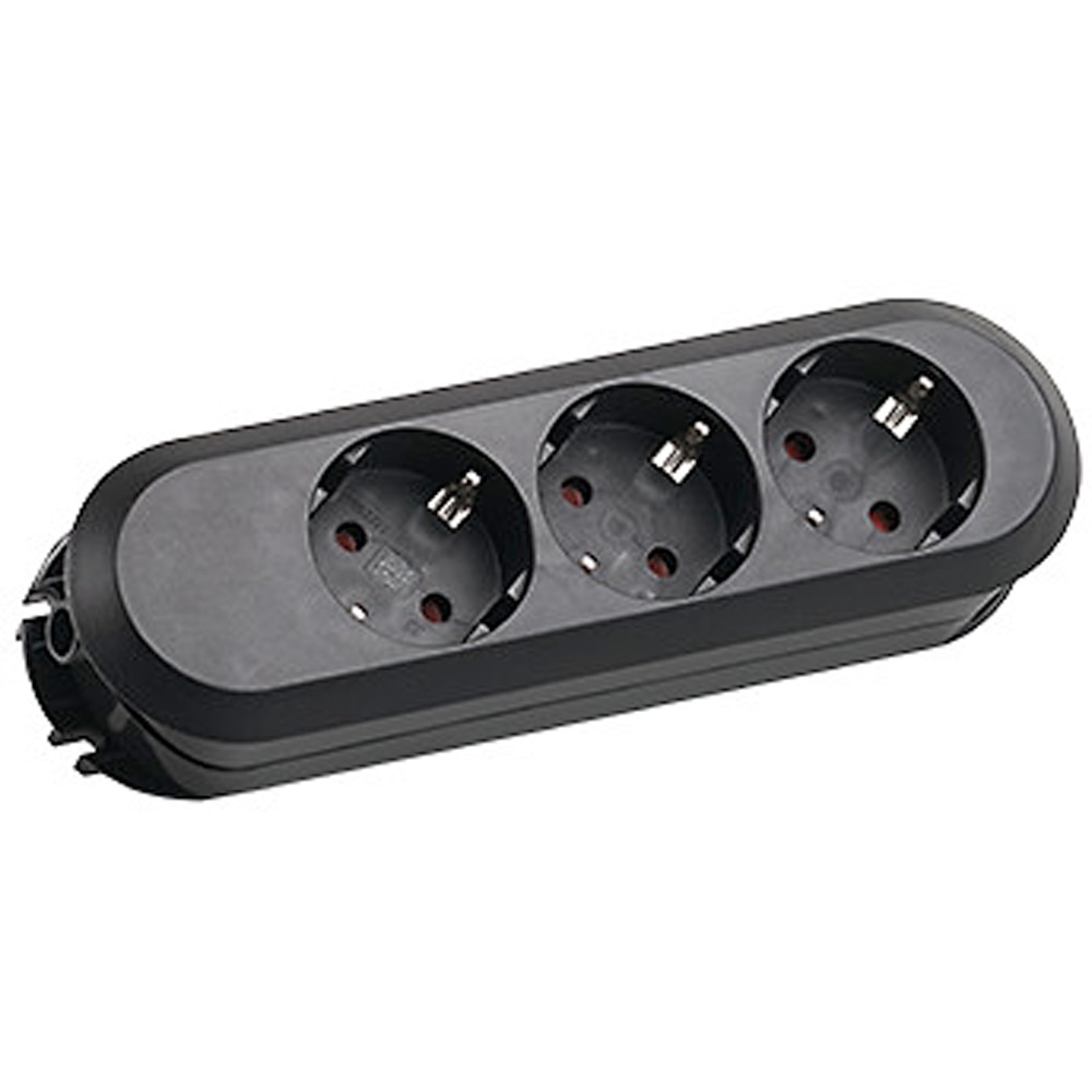 Prelungitor cu protectie BACHMANN Smart, 3 prize, negru
