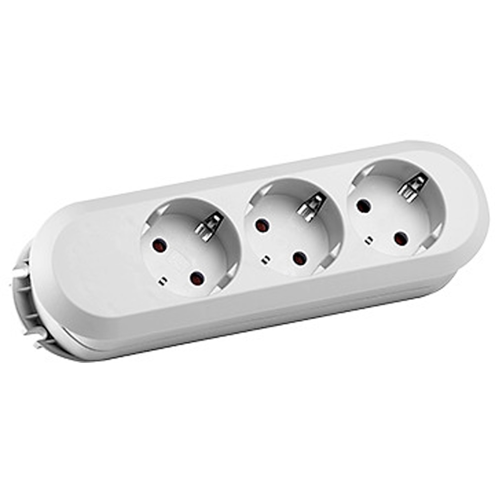 Prelungitor standard BACHMANN Smart, 3 prize, alb