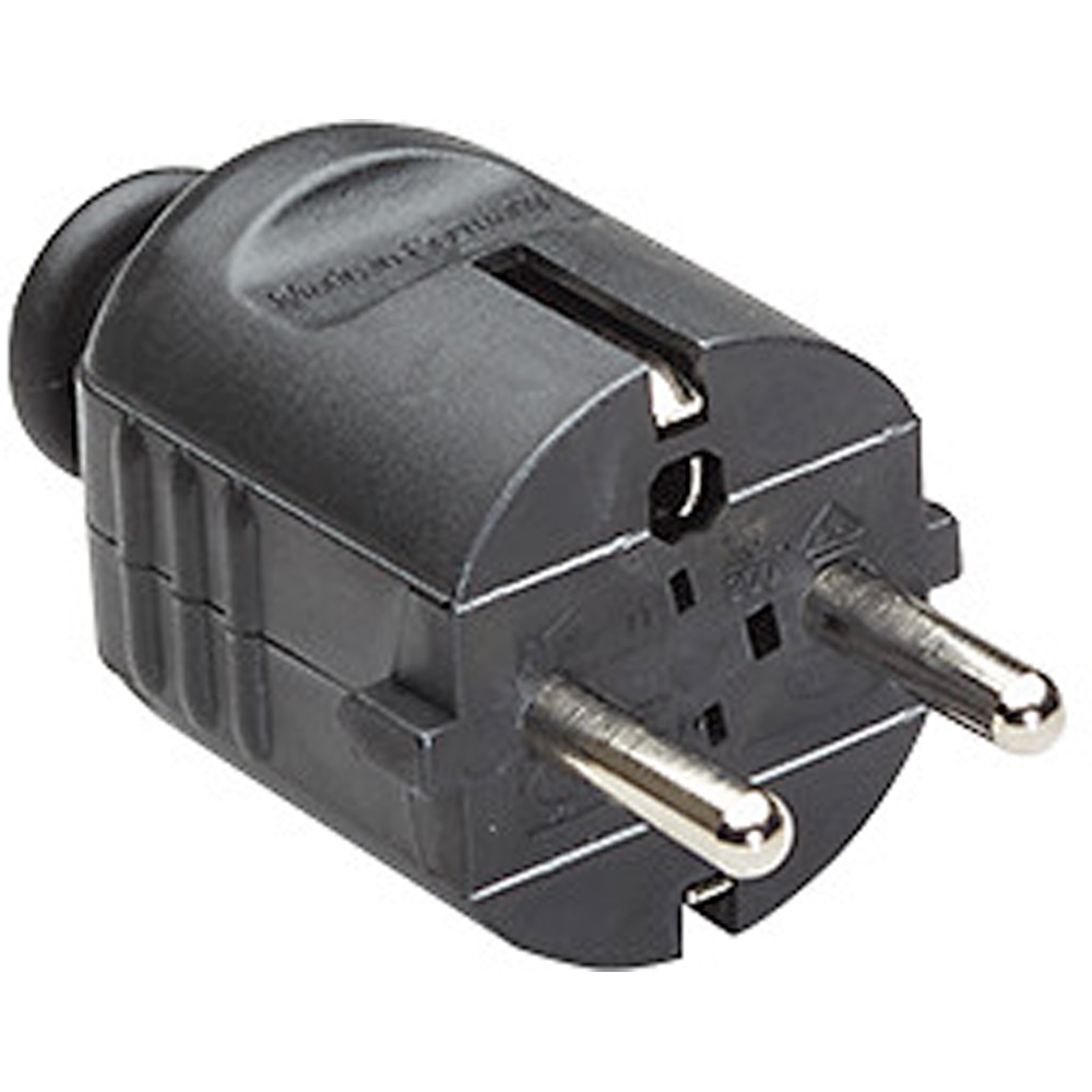 Stecher BACHMANN, schuko, demontabil, negru