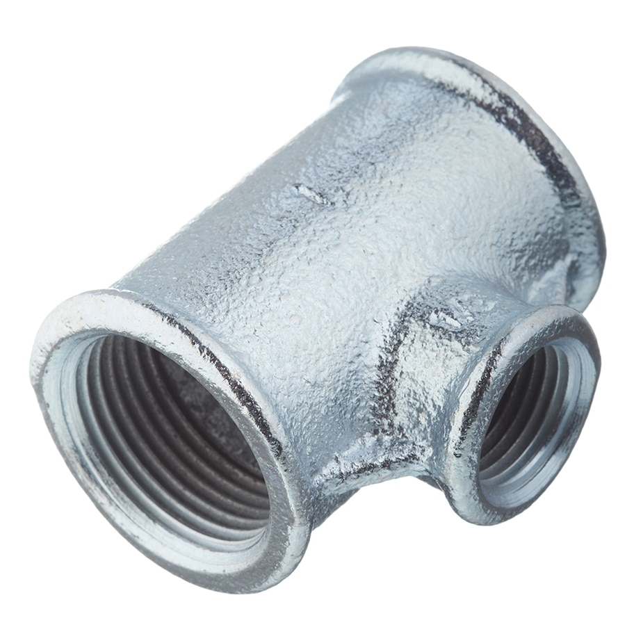 Teu redus zincat, racord 1 x 1/2