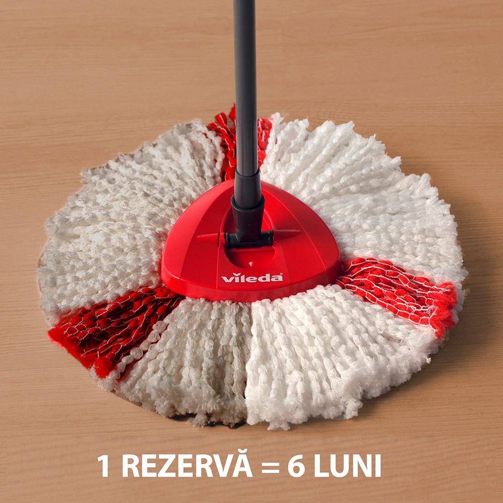 Rezerva mop VILEDA 46823 Easy Wring Turbo, alb-rosu