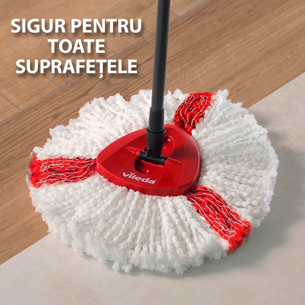 Rezerva mop VILEDA 46823 Easy Wring Turbo, alb-rosu