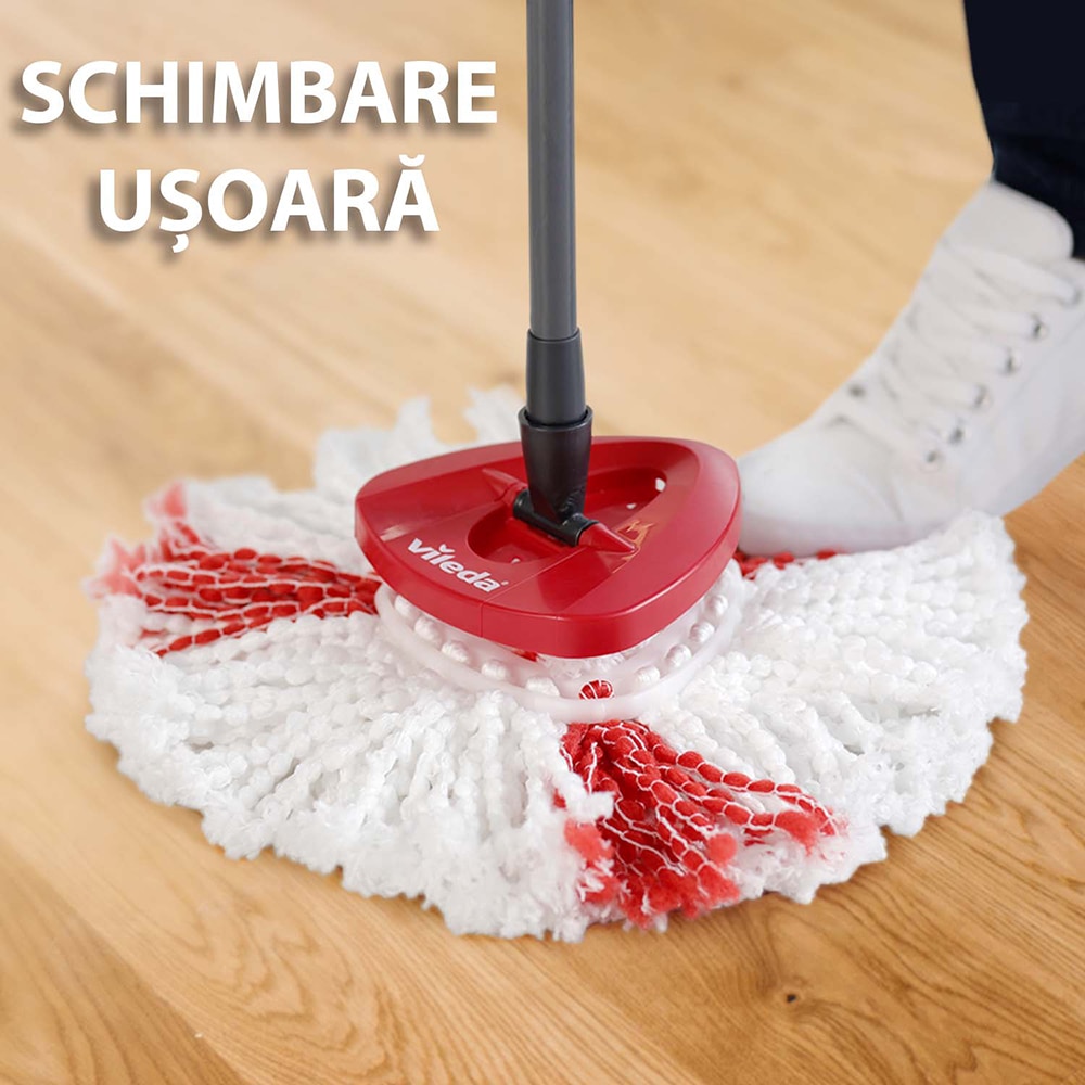 Rezerva mop VILEDA 46823 Easy Wring Turbo, alb-rosu