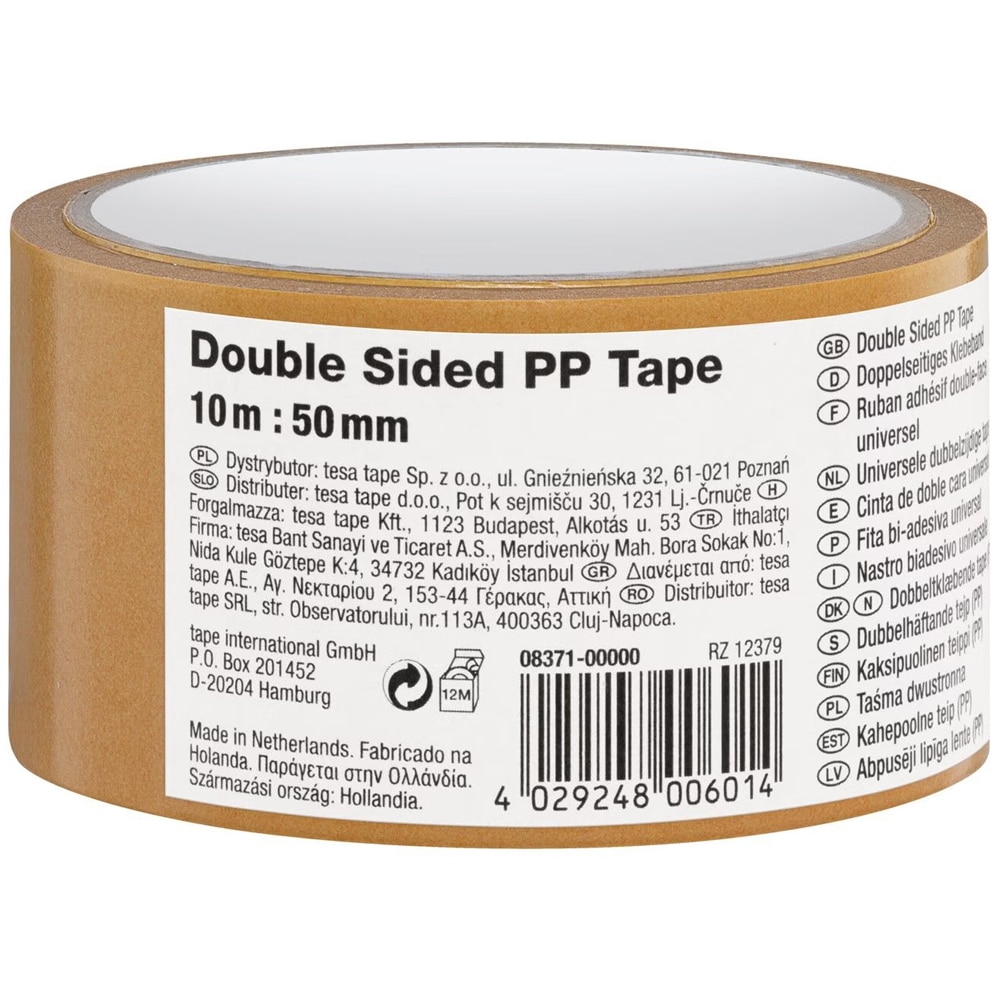 Banda dublu adeziva TESA PP EC, 10 m x 50 mm