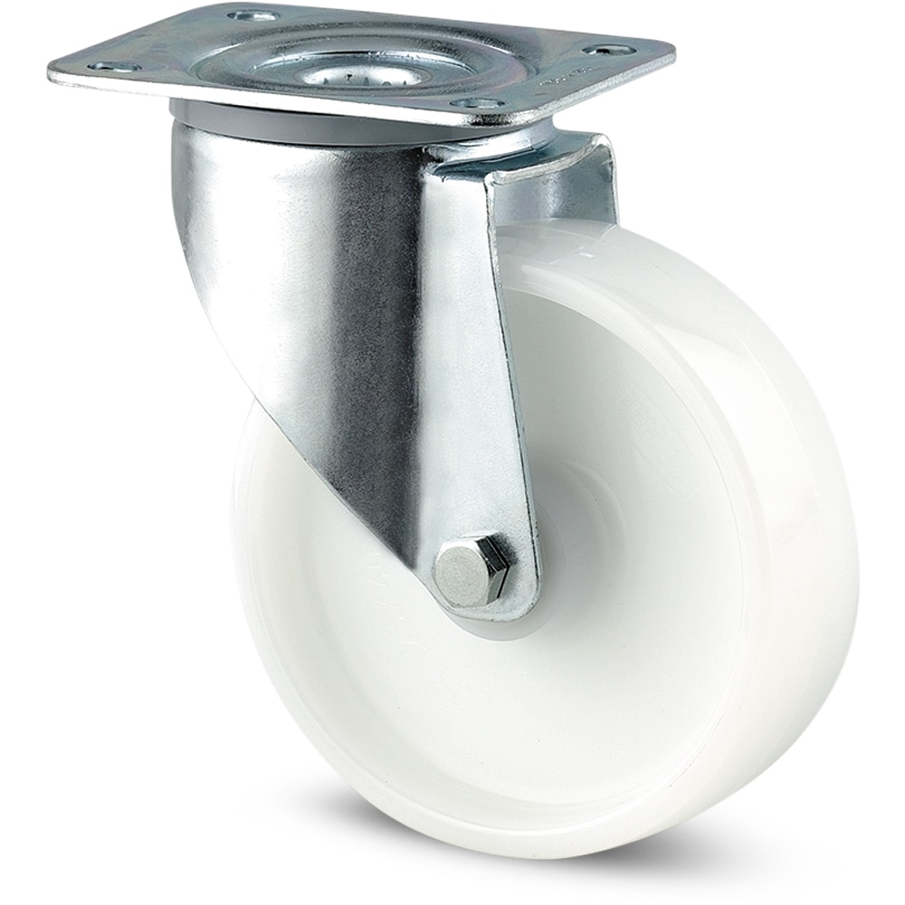 Roata pivotanta TENTE, poliamida, 125 mm, 150 kg, alb