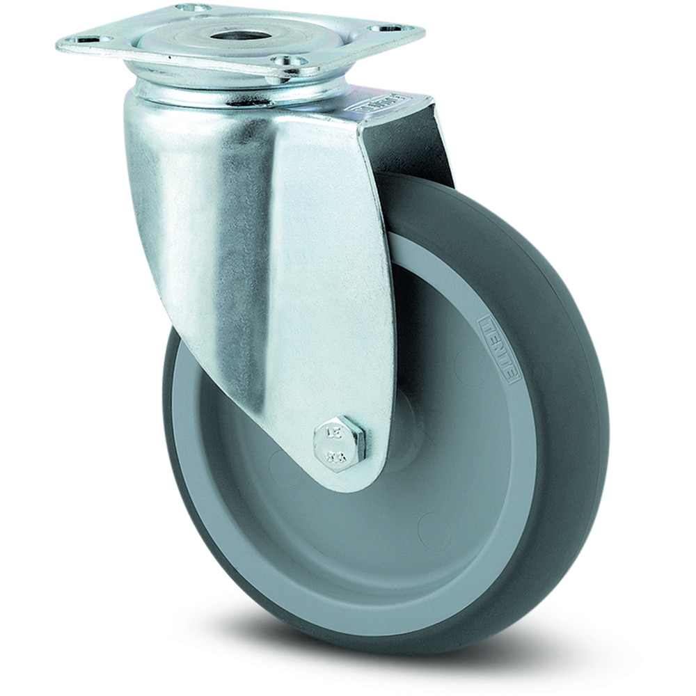 Roata pivotanta TENTE, poliuretan, 75 mm, 60 kg, gri