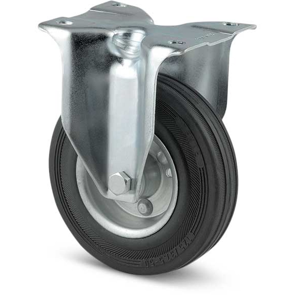 Roata fixa TENTE, cauciuc, 160 mm, 135 kg, negru
