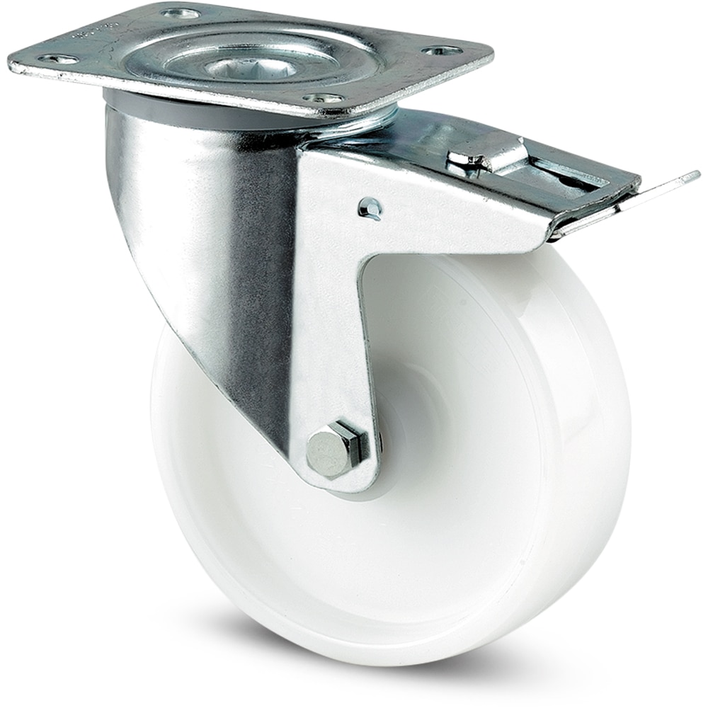 Roata pivotanta TENTE, poliamida, 100 mm, 150 kg, alb